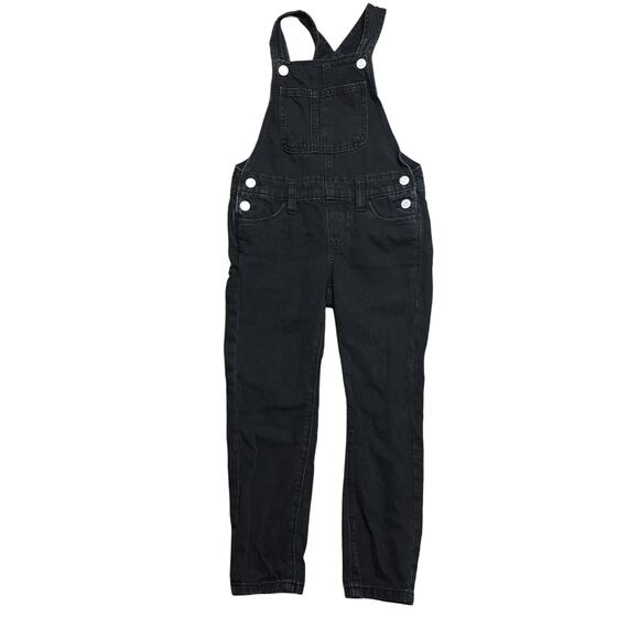 Old Navy Girls Slouchy Straight Dark Wash Workwear Jean Overalls Size S (6-7) - Picture 1 of 7
